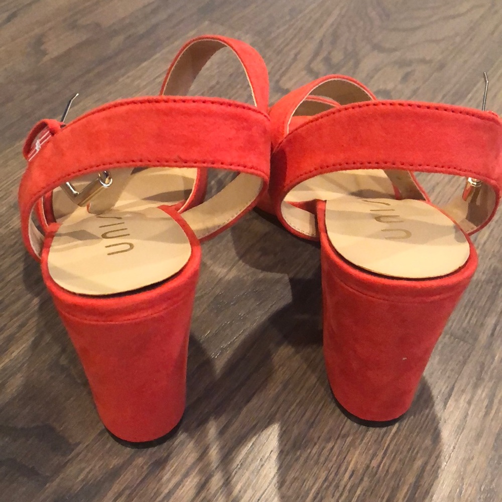New Unisa Red Heeled Sandals - Picture 8 of 9